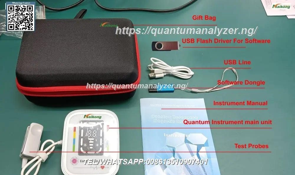 Complete package contents of Maikong quantum analyzer machine