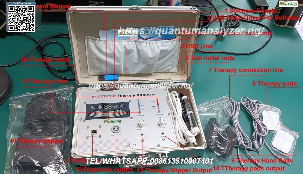 Sample health report generated by MAIKONG quantum resonance magnetic analyzer showing multiple health parameters