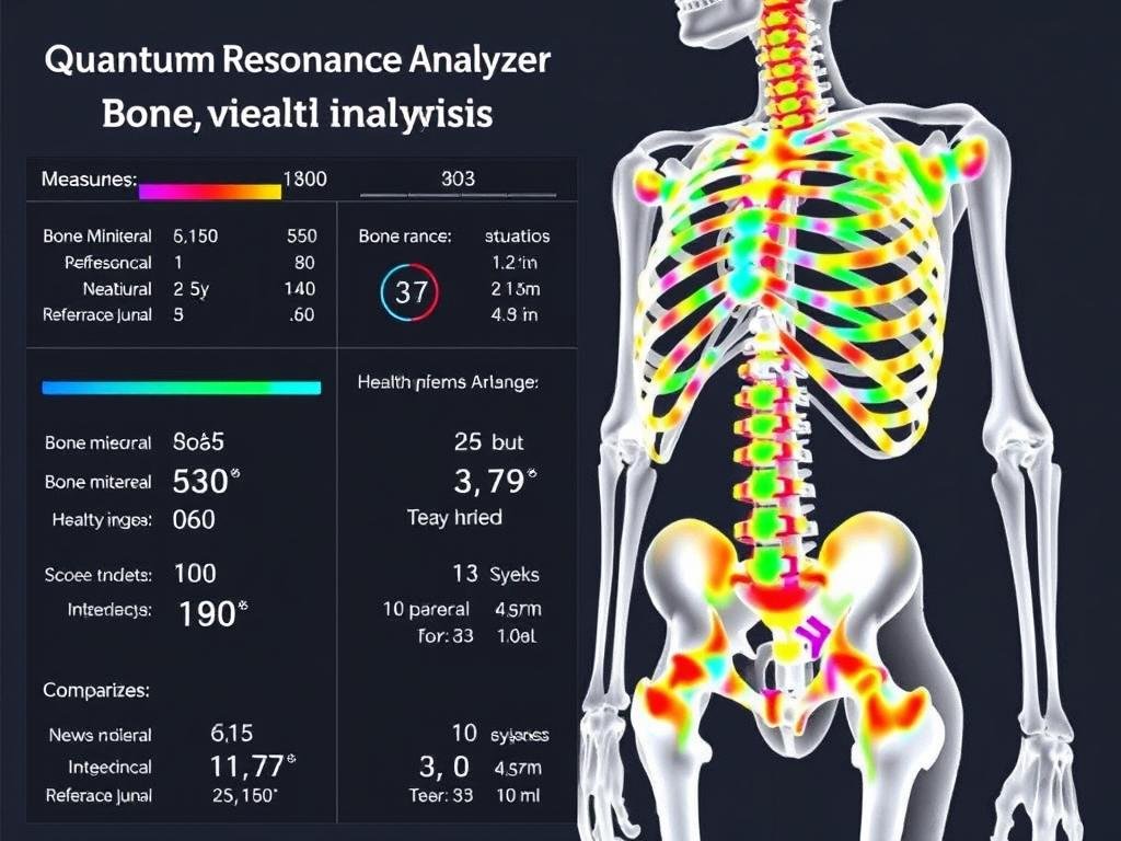 Bone health analysis visualization from Quantum Resonance Magnetic Analyzer report