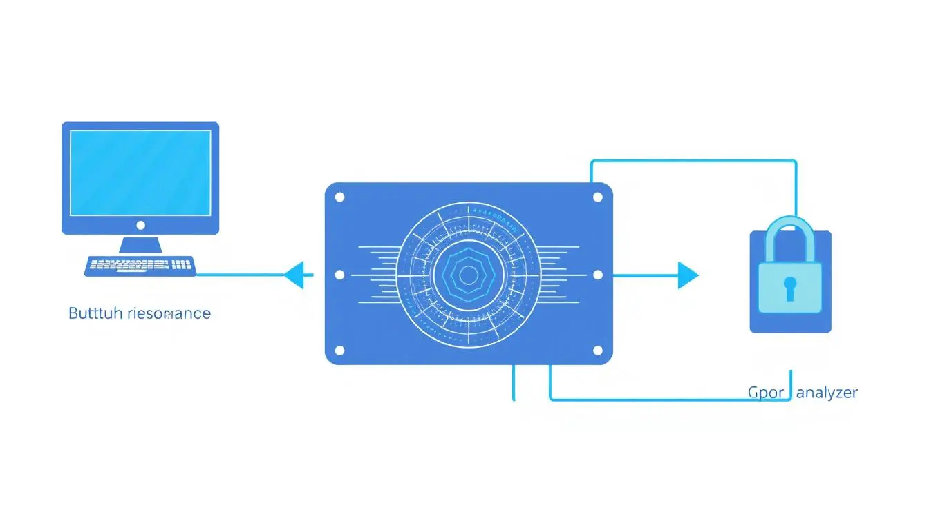 Diagram showing how Quantum Resonance Magnetic Analyzer Encryption Lock connects to the system Diagram showing how Quantum Resonance Magnetic Analyzer Encryption Lock connects to the system