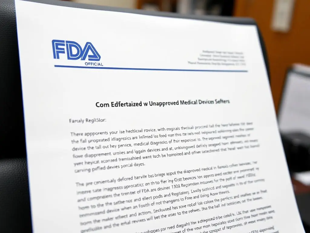 FDA regulatory notice about unapproved medical devices FDA regulatory notice about unapproved medical devices