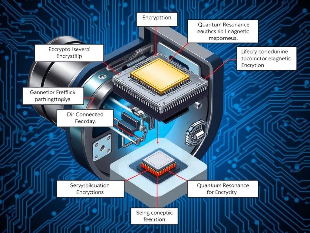 Internal components of a Quantum Resonance Magnetic Analyzer Encryption Lock