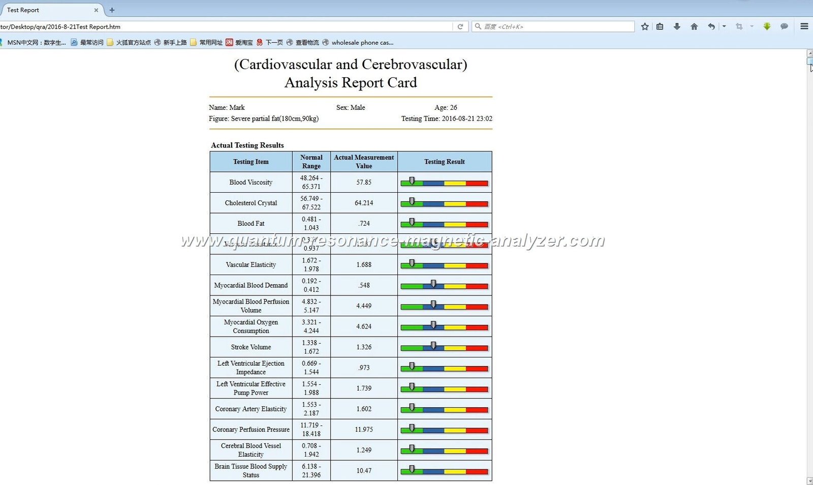 Quantum Resonance Magnetic Analyzer PDF Report