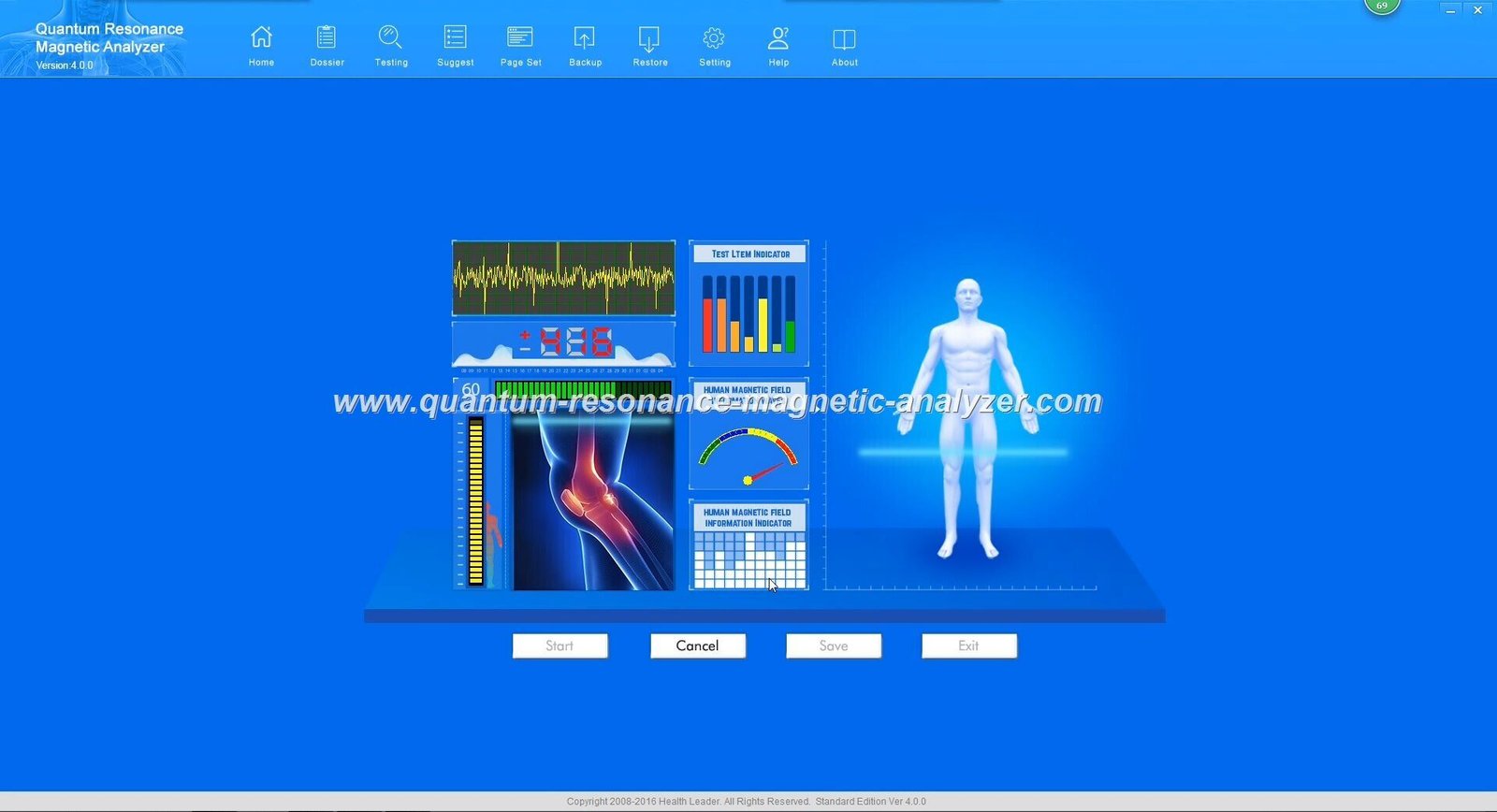 Healthcare professional using Maikong quantum analyzer machine with a patient
