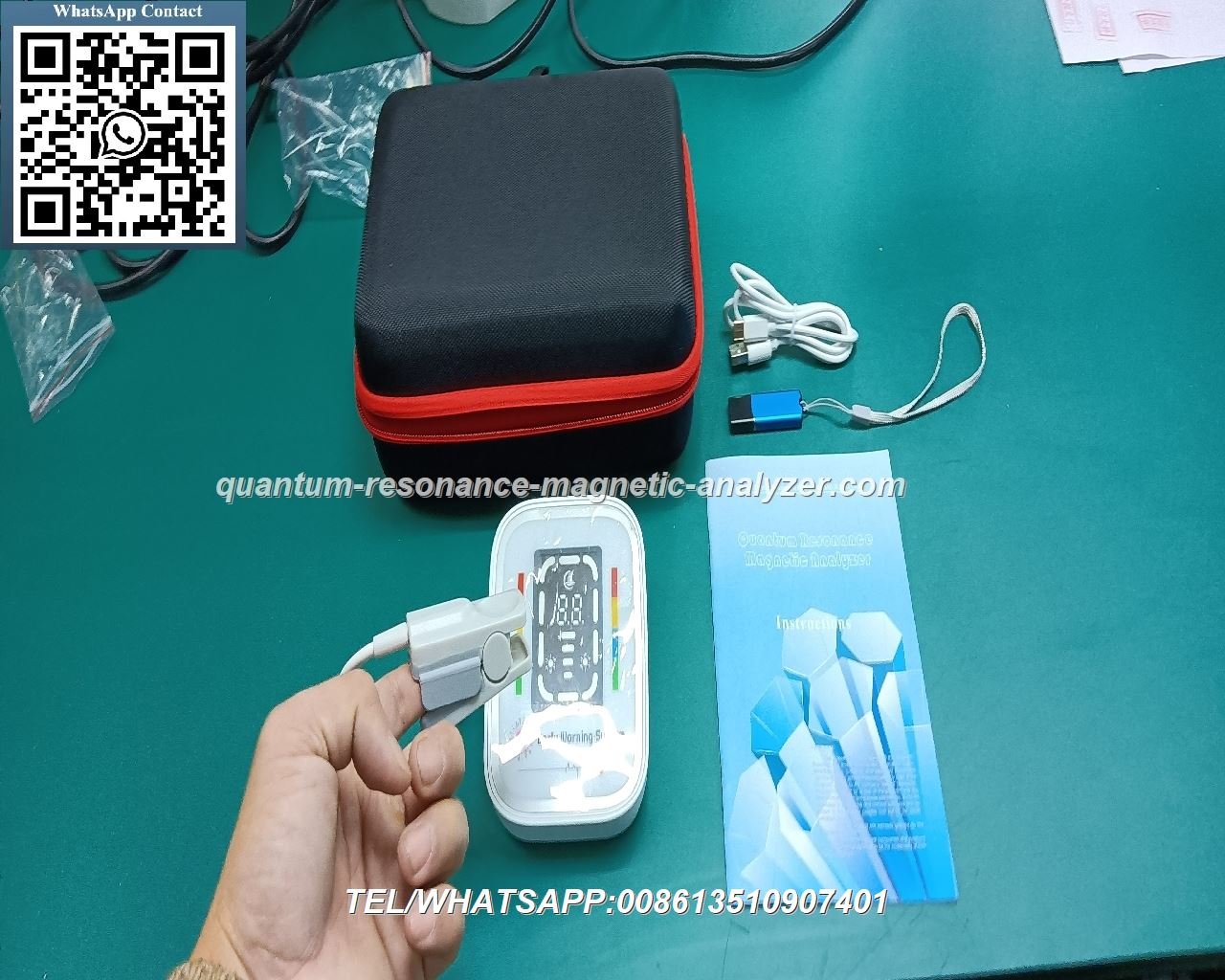 Quantum resonance magnetic analyzer device with its components displayed