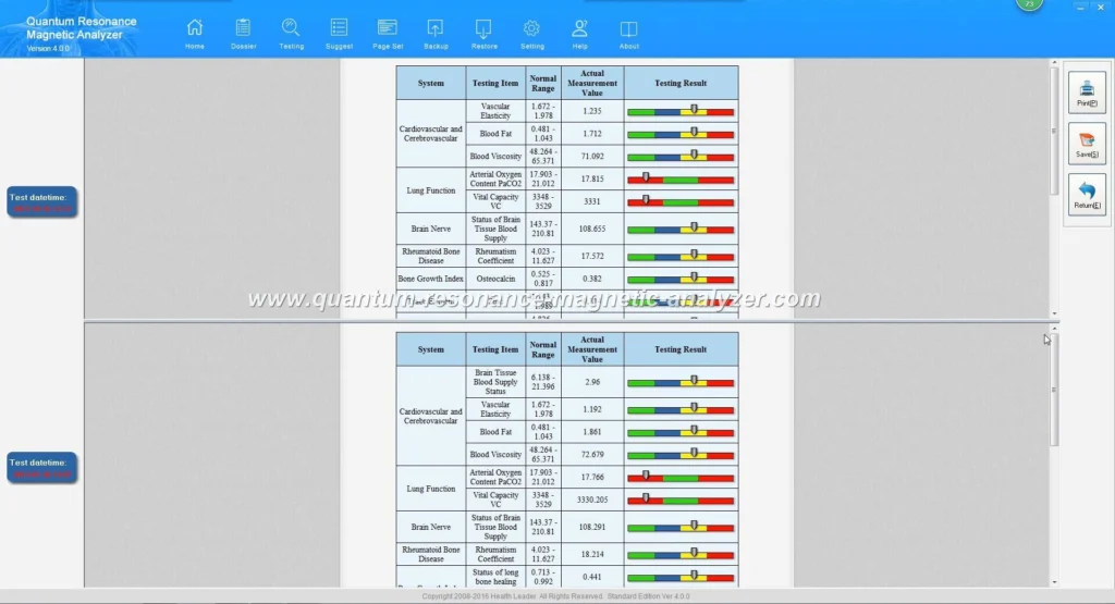 Quantum Resonance Magnetic Analyzer PDF Report