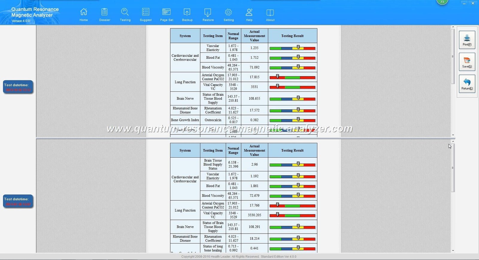 Quantum Resonance Magnetic Analyzer PDF Report
