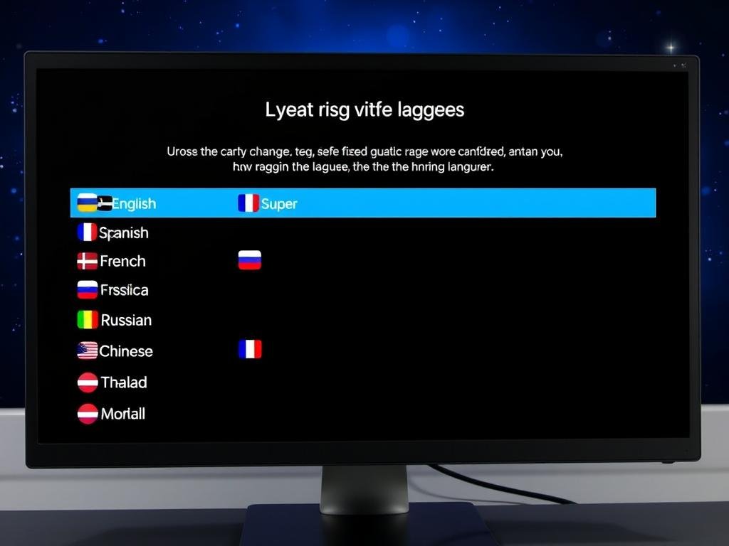 Maikong quantum analyzer software showing multiple language selection screen