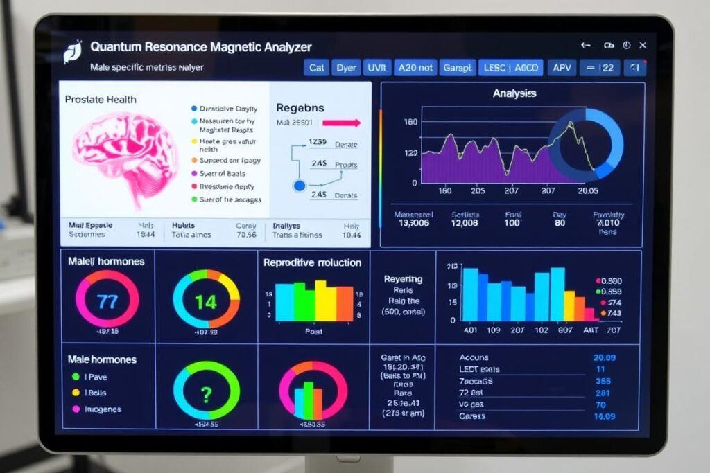 Male-specific health metrics from Quantum Resonance Magnetic Analyzer report