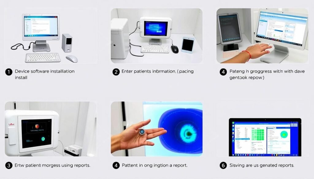Step-by-step demonstration of using MAIKONG quantum resonance magnetic analyzer