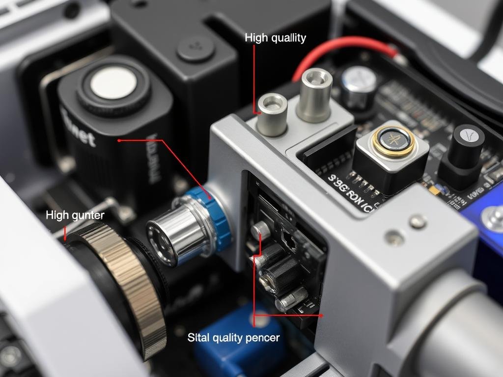 Close-up of quantum resonance magnetic analyzer hardware components Close-up of quantum resonance magnetic analyzer hardware components