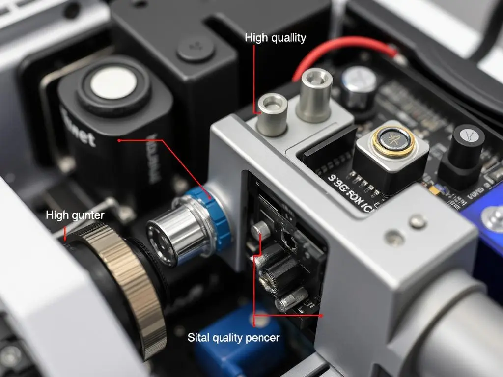 Close-up of quantum resonance magnetic analyzer hardware components
