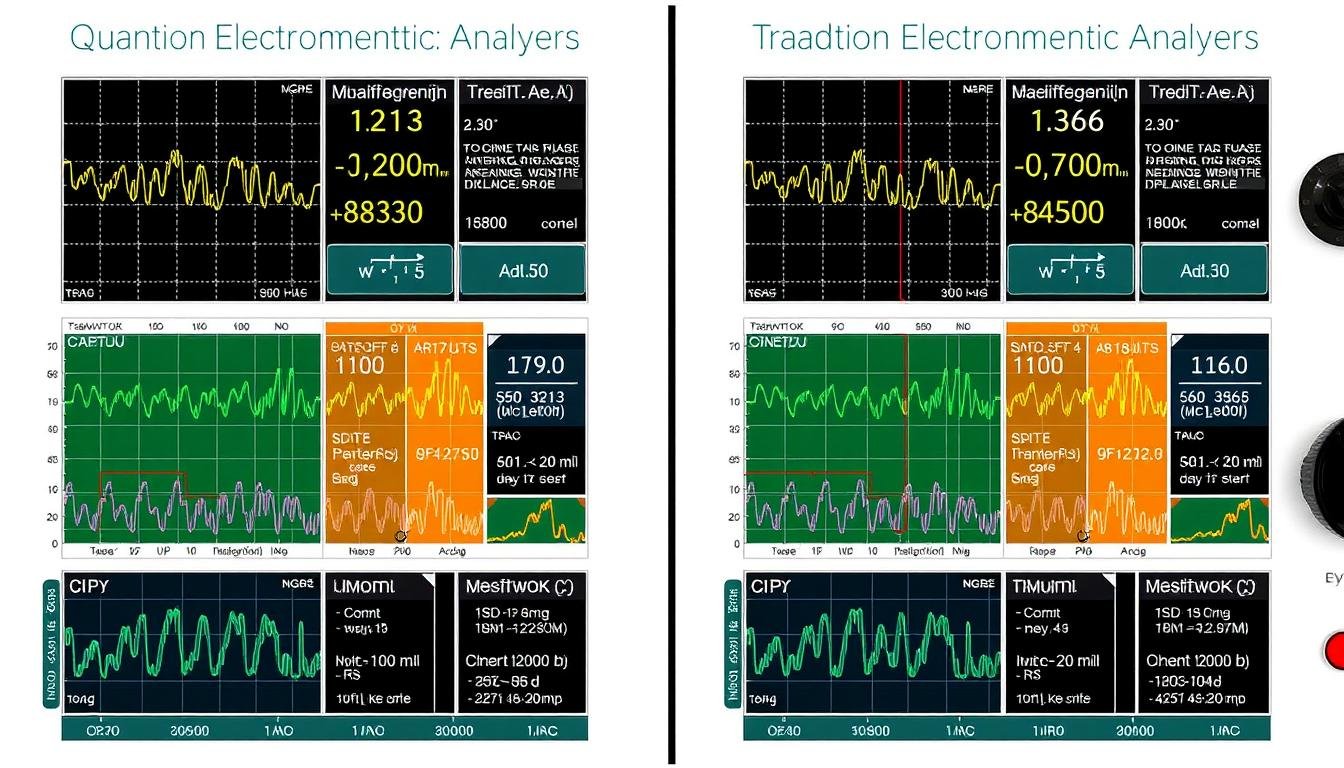 Comparison of measurement results between quantum and traditional electromagnetic analyzers