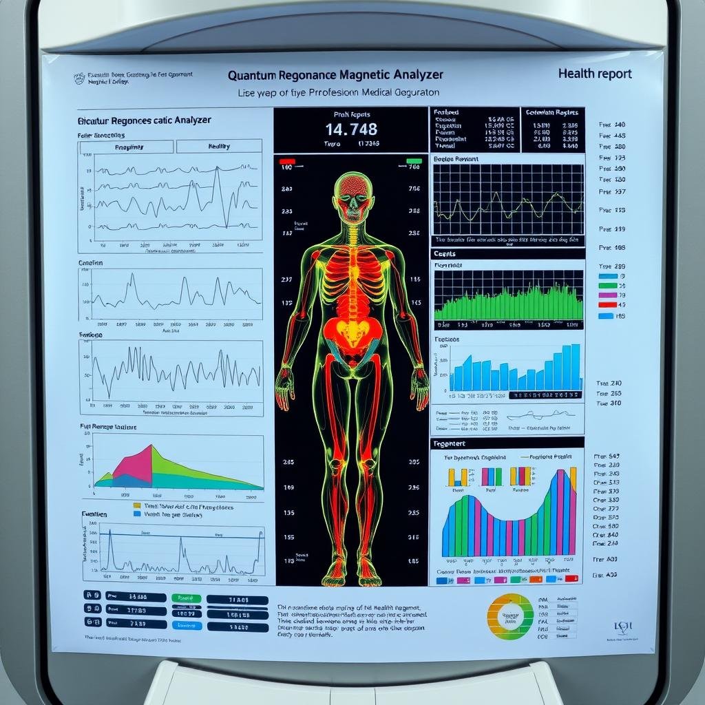 Comprehensive health report from quantum resonance magnetic analyzer