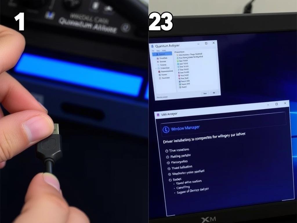 Connecting quantum resonance magnetic analyzer to computer and driver installation