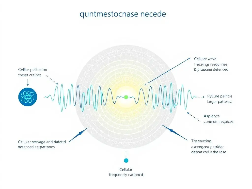 Diagram showing quantum resonance principles and electromagnetic wave patterns Diagram showing quantum resonance principles and electromagnetic wave patterns
