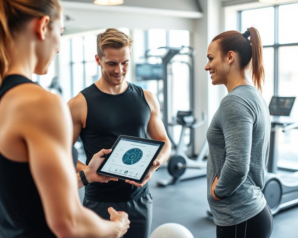 Fitness trainer using quantum resonance analyzer results to customize exercise program