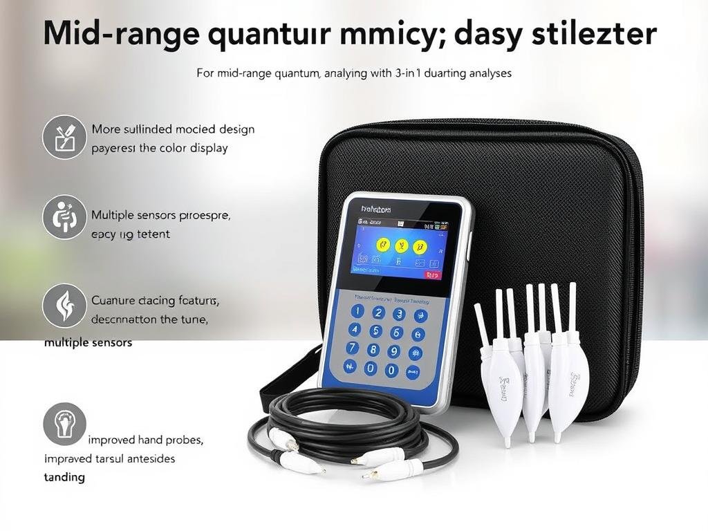 Mid-range quantum therapy analyzer with 3-in-1 functionality Mid-range quantum therapy analyzer with 3-in-1 functionality