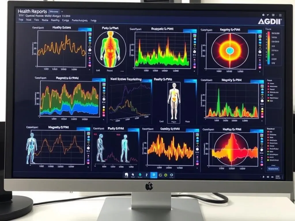Sample reports generated by quantum resonance magnetic analyzer showing health data