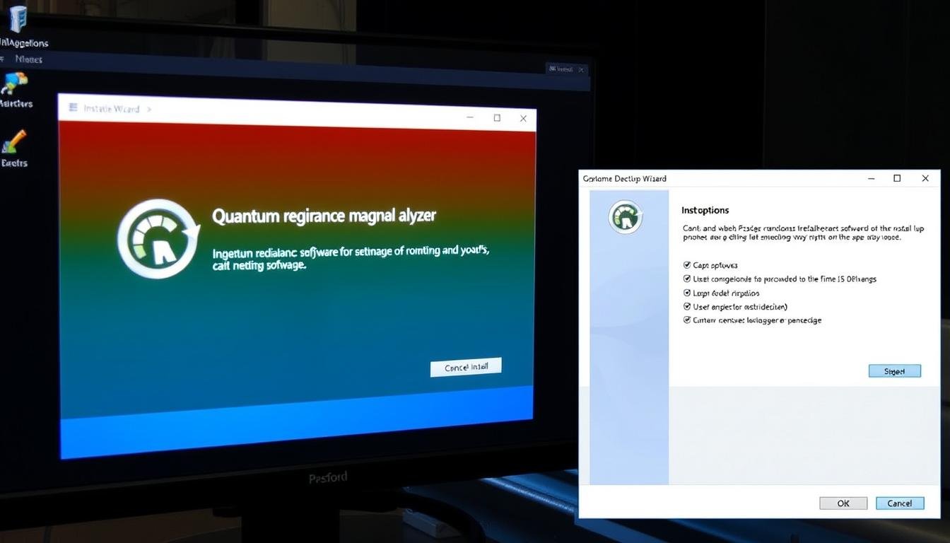 Software installation screen for quantum resonance magnetic analyzer
