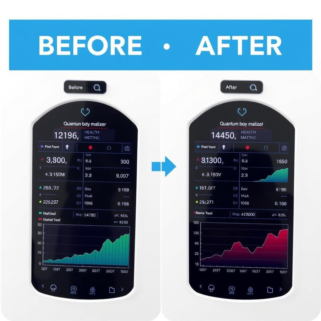Tracking health progress with quantum body analyzer machine