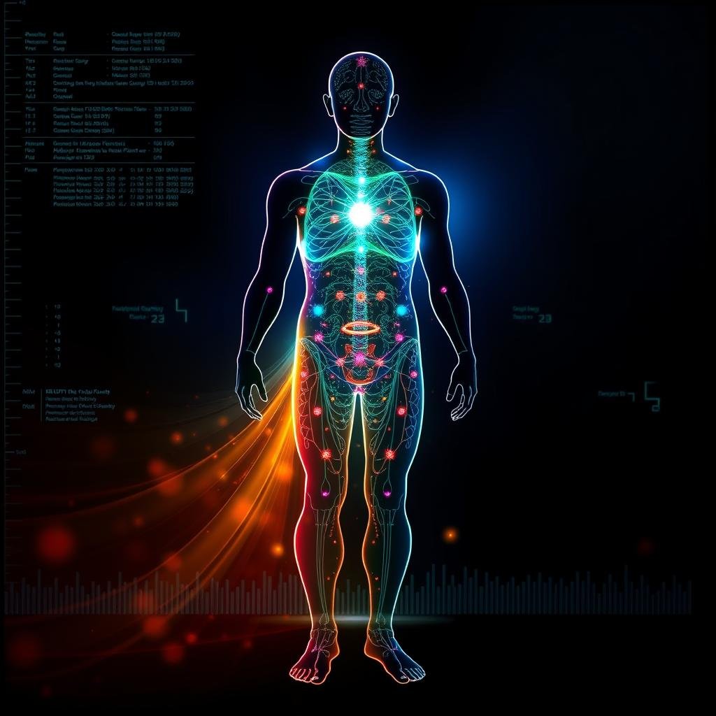 Bioenergetic field visualization around human body Bioenergetic field visualization around human body