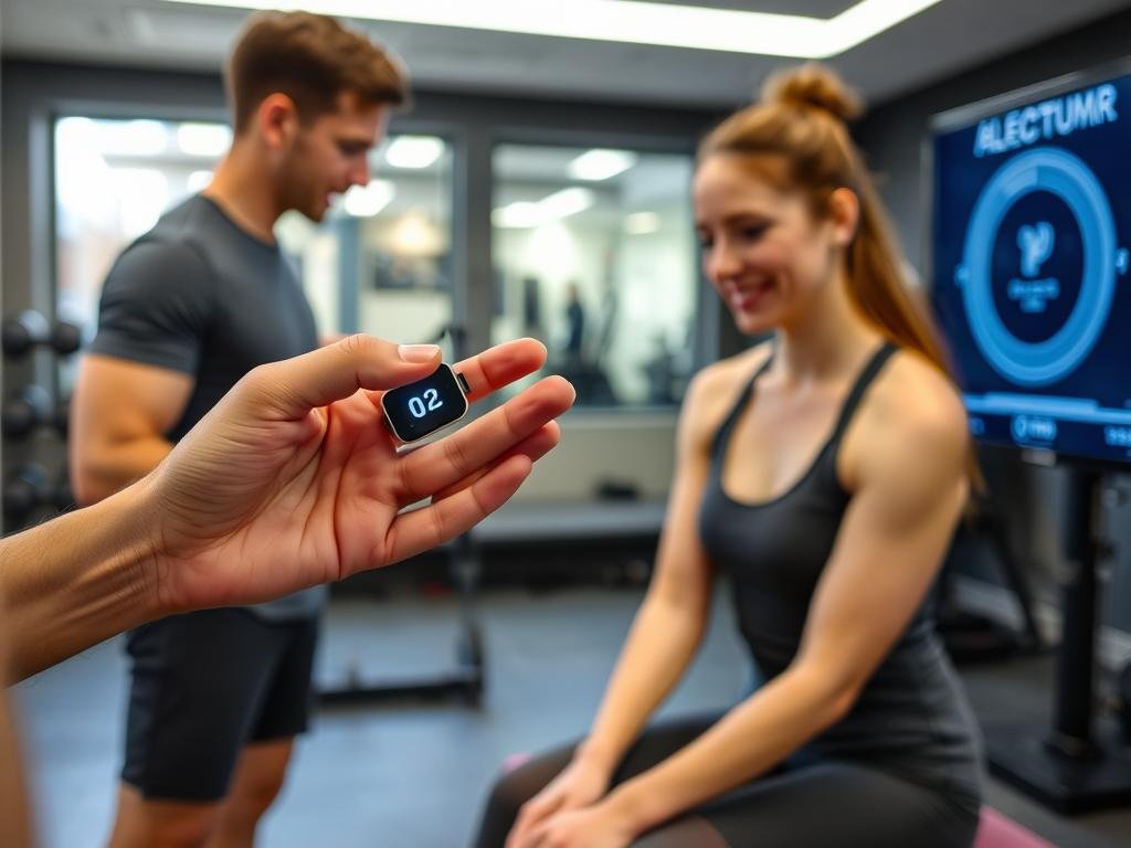 Client holding Quantum Resonance Magnetic Analyzer hand sensor during assessment Client holding Quantum Resonance Magnetic Analyzer hand sensor during assessment