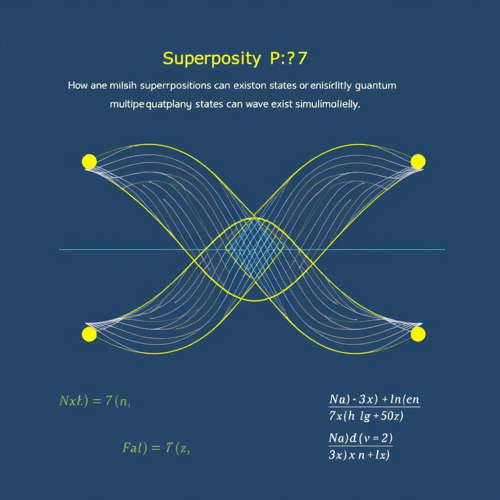 Diagram showing quantum superposition principle applied in magnetic resonance analysis