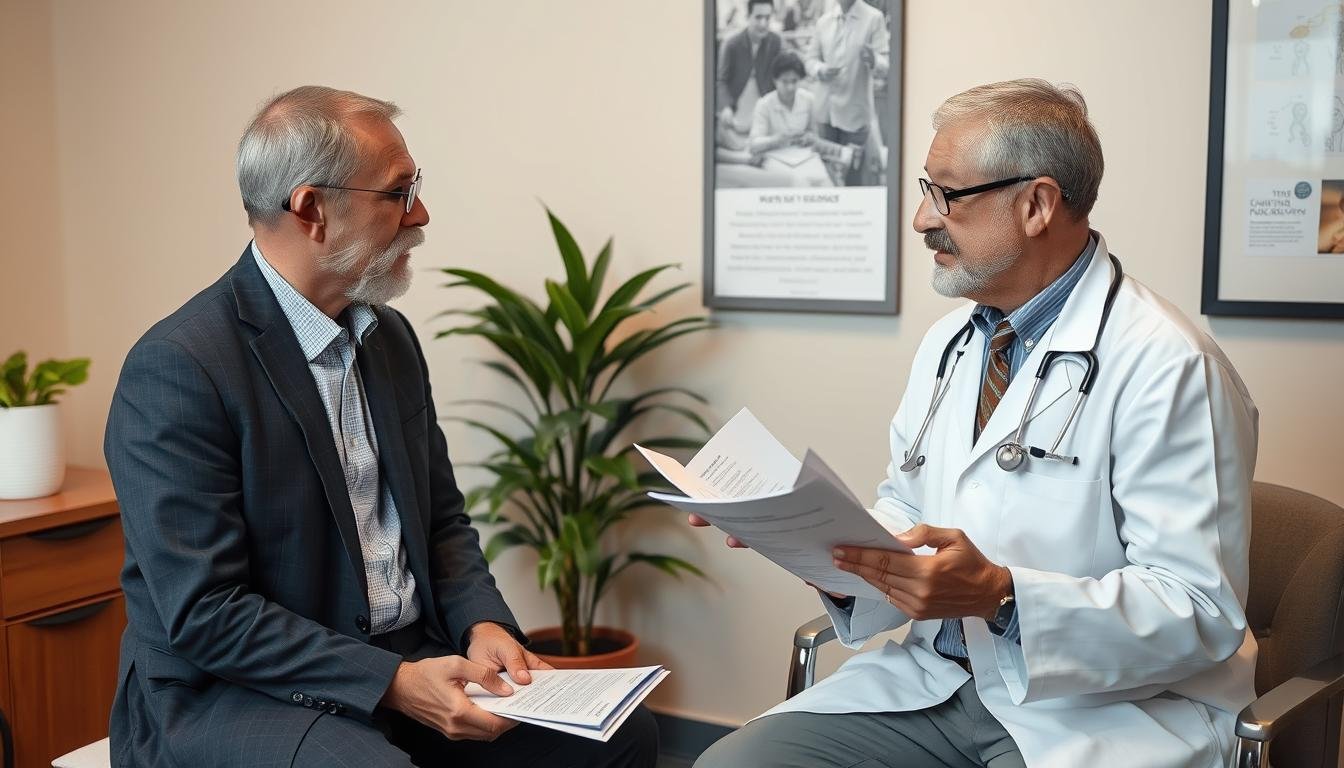 Medical professional explaining limitations of Quantum Resonance technology to a client Medical professional explaining limitations of Quantum Resonance technology to a client