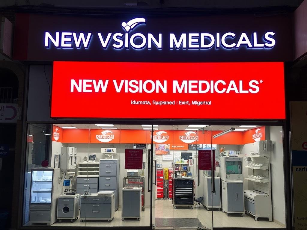 NEW VISION MEDICALS store front in Lagos NEW VISION MEDICALS store front in Lagos