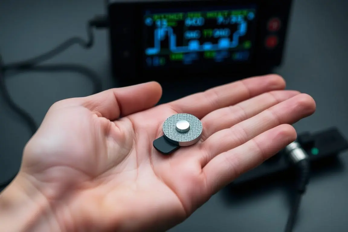 Person properly holding the sensor during testing
