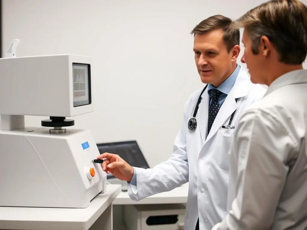 Qualified practitioner operating a Quantum Resonance Magnetic Analyzer Qualified practitioner operating a Quantum Resonance Magnetic Analyzer