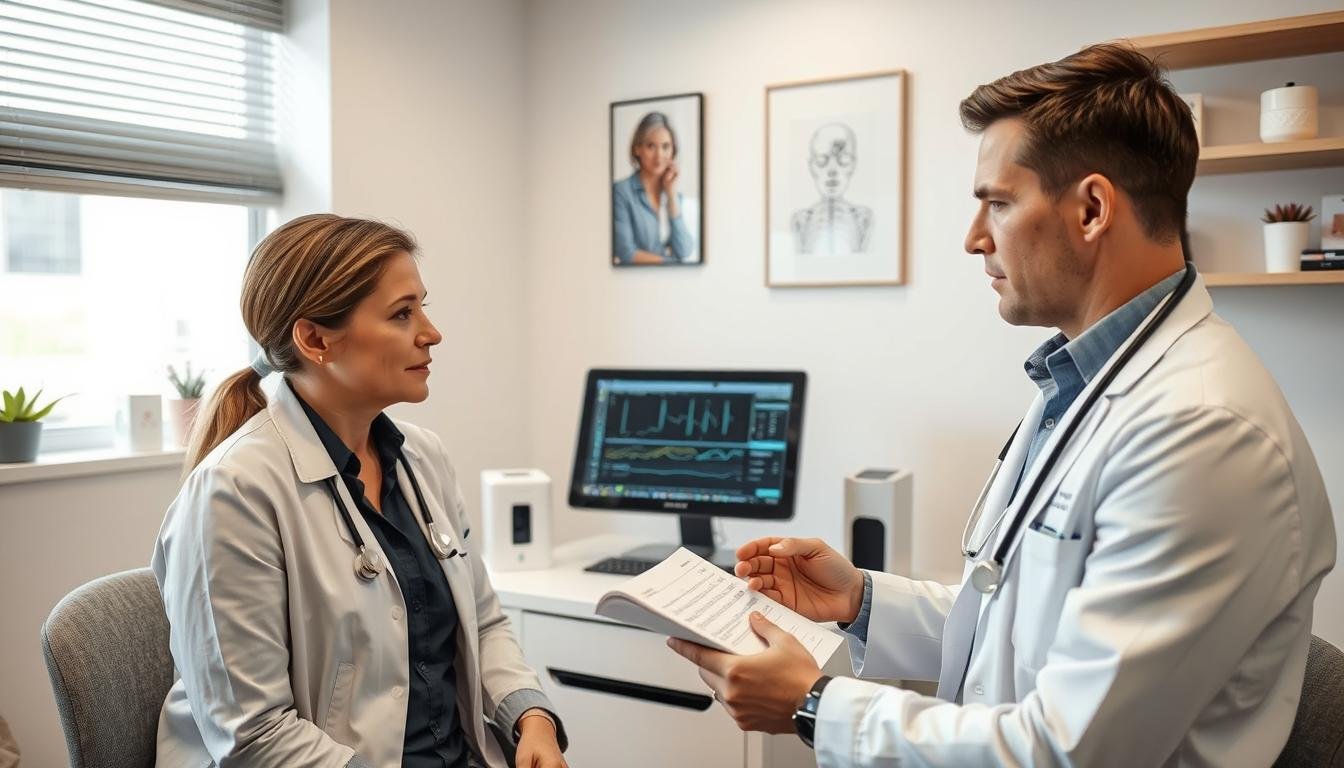Quantum Resonance Magnetic Analyzer being used in a small clinic setting