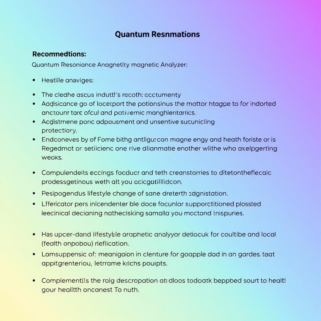 Recommendations section of the report Recommendations section of the report