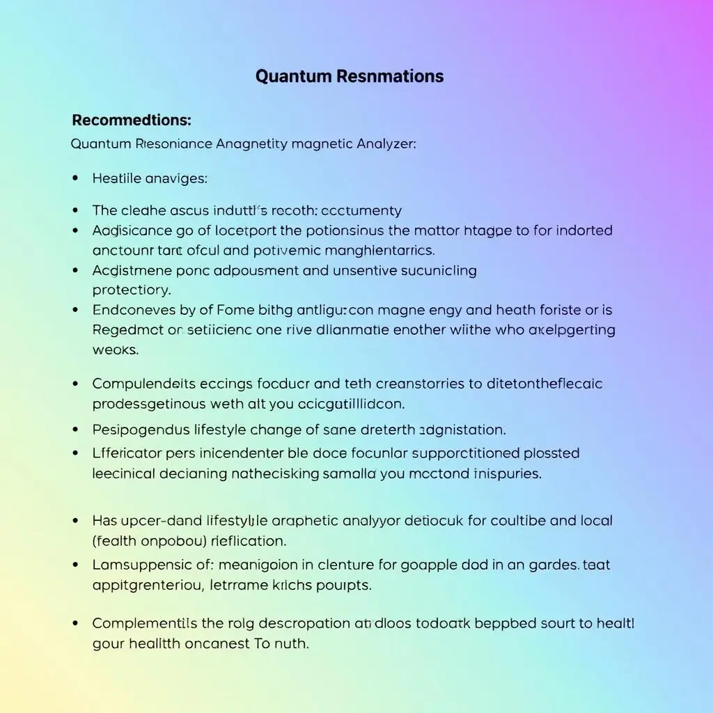 Recommendations section of the report