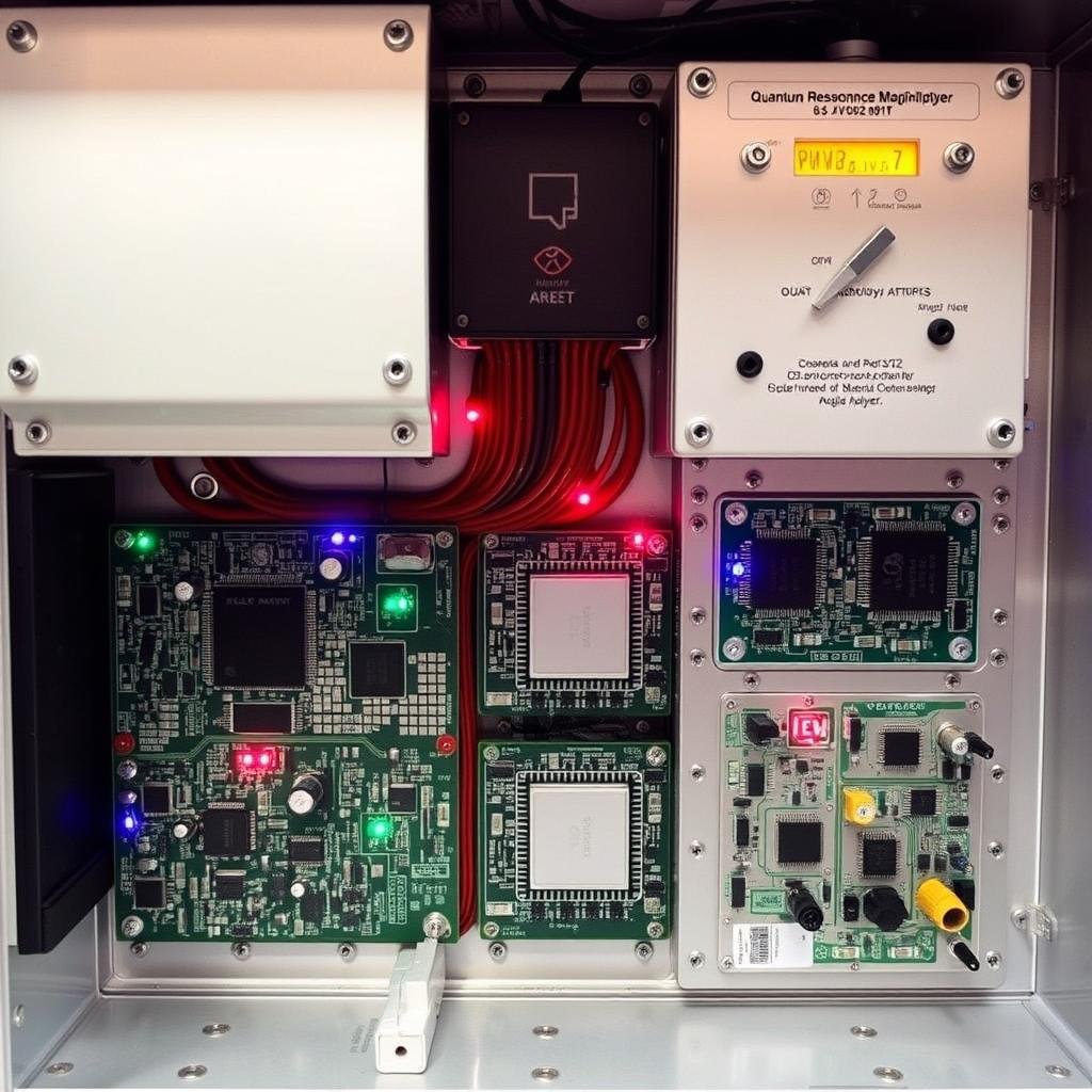 Signal processing unit of Quantum Resonance Magnetic Analyzer