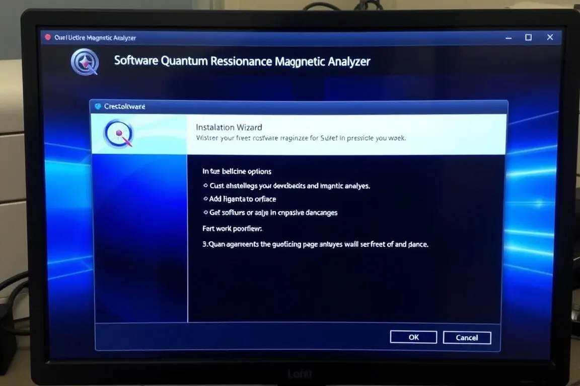 Software installation screen for Quantum Resonance Magnetic Analyzer