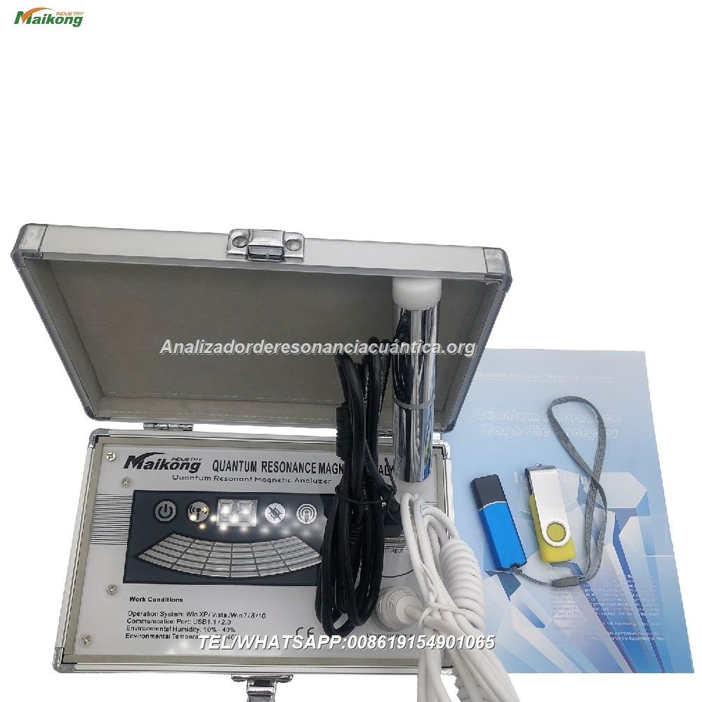 MAIKONG Quantum Analyzer device showing the main unit and hand sensor