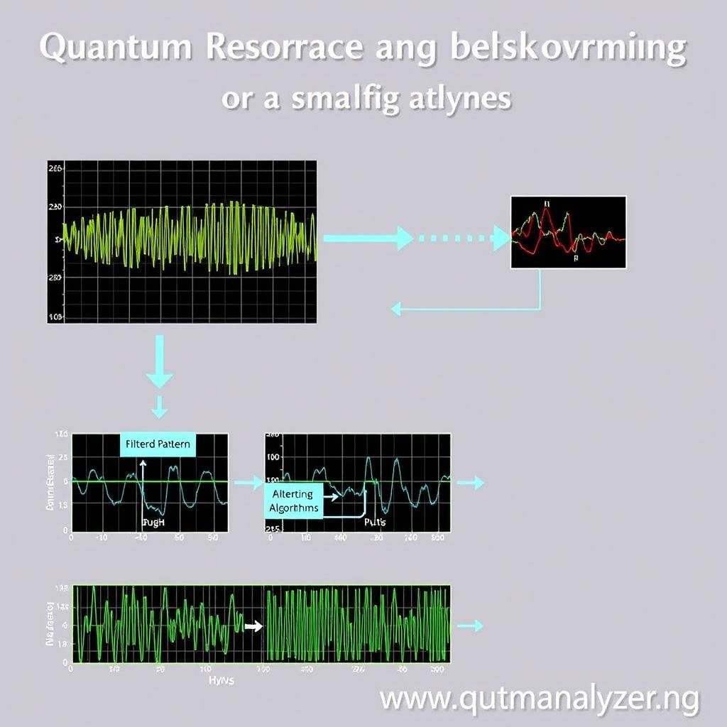Biomagnetic data interpretation visualization showing signal processing Biomagnetic data interpretation visualization showing signal processing