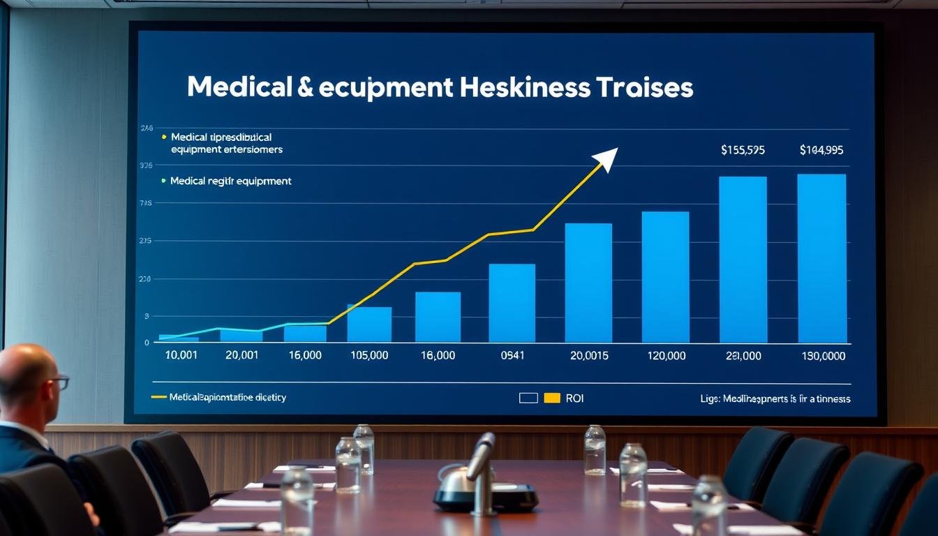 Business growth chart for medical equipment distribution Business growth chart for medical equipment distribution
