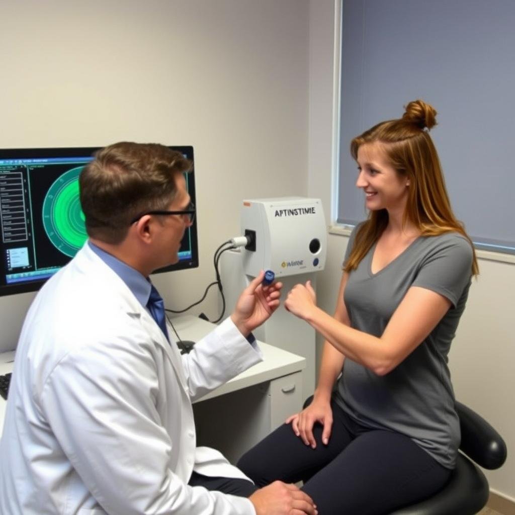 Clinical setting with Quantum Resonance Magnetic Analyzer being used Clinical setting with Quantum Resonance Magnetic Analyzer being used