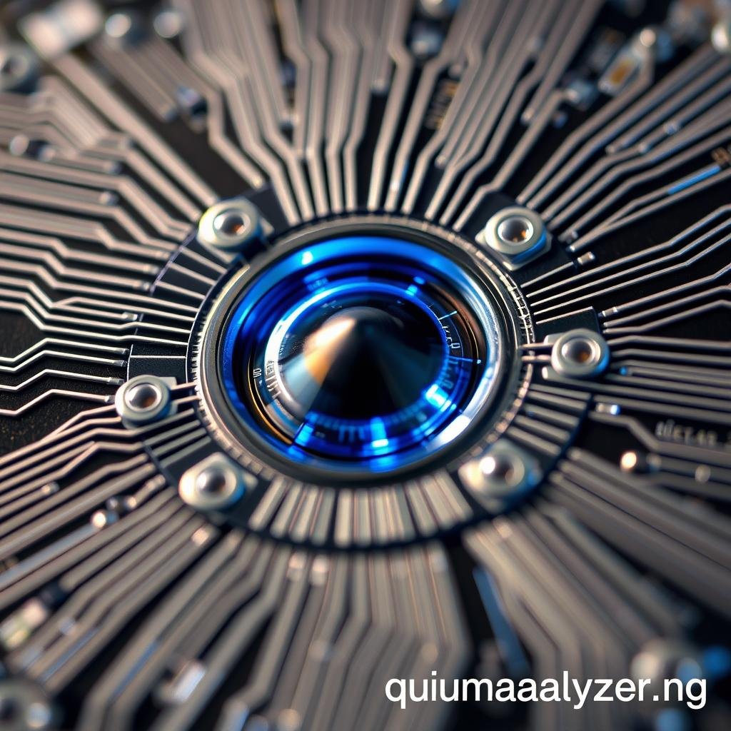 Close-up of advanced quantum sensor technology Close-up of advanced quantum sensor technology