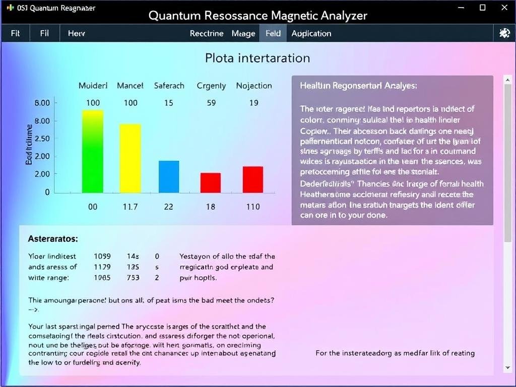Data interpretation screen showing health analysis results Data interpretation screen showing health analysis results