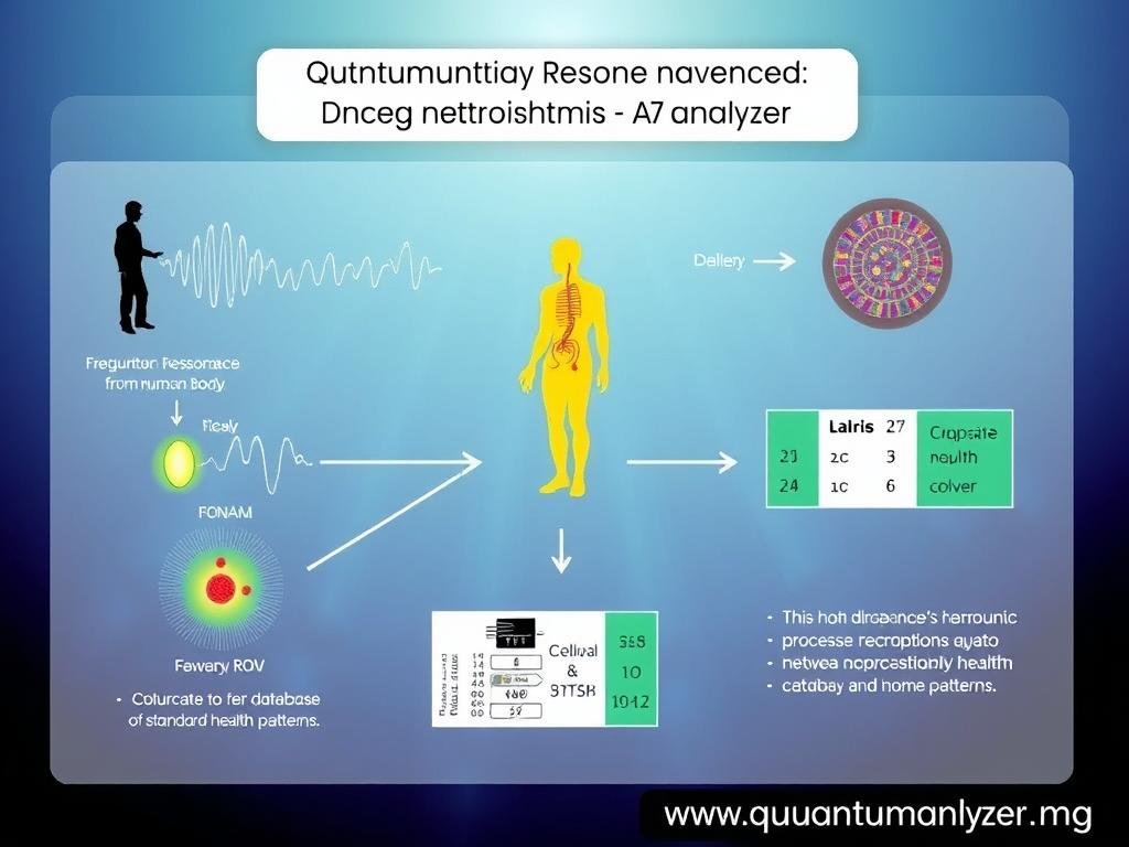 Diagram showing how Quantum Resonance Magnetic Analyzer technology works Diagram showing how Quantum Resonance Magnetic Analyzer technology works