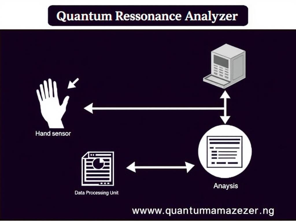Diagram showing how Quantum Resonance Magnetic Analyzer technology works Diagram showing how Quantum Resonance Magnetic Analyzer technology works
