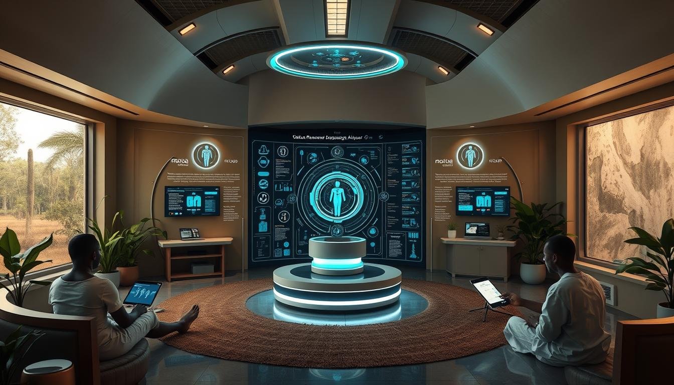Future wellness center concept with integrated Quantum Resonance Magnetic Analyzer technology