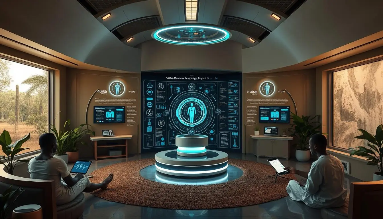 Future wellness center concept with integrated Quantum Resonance Magnetic Analyzer technology