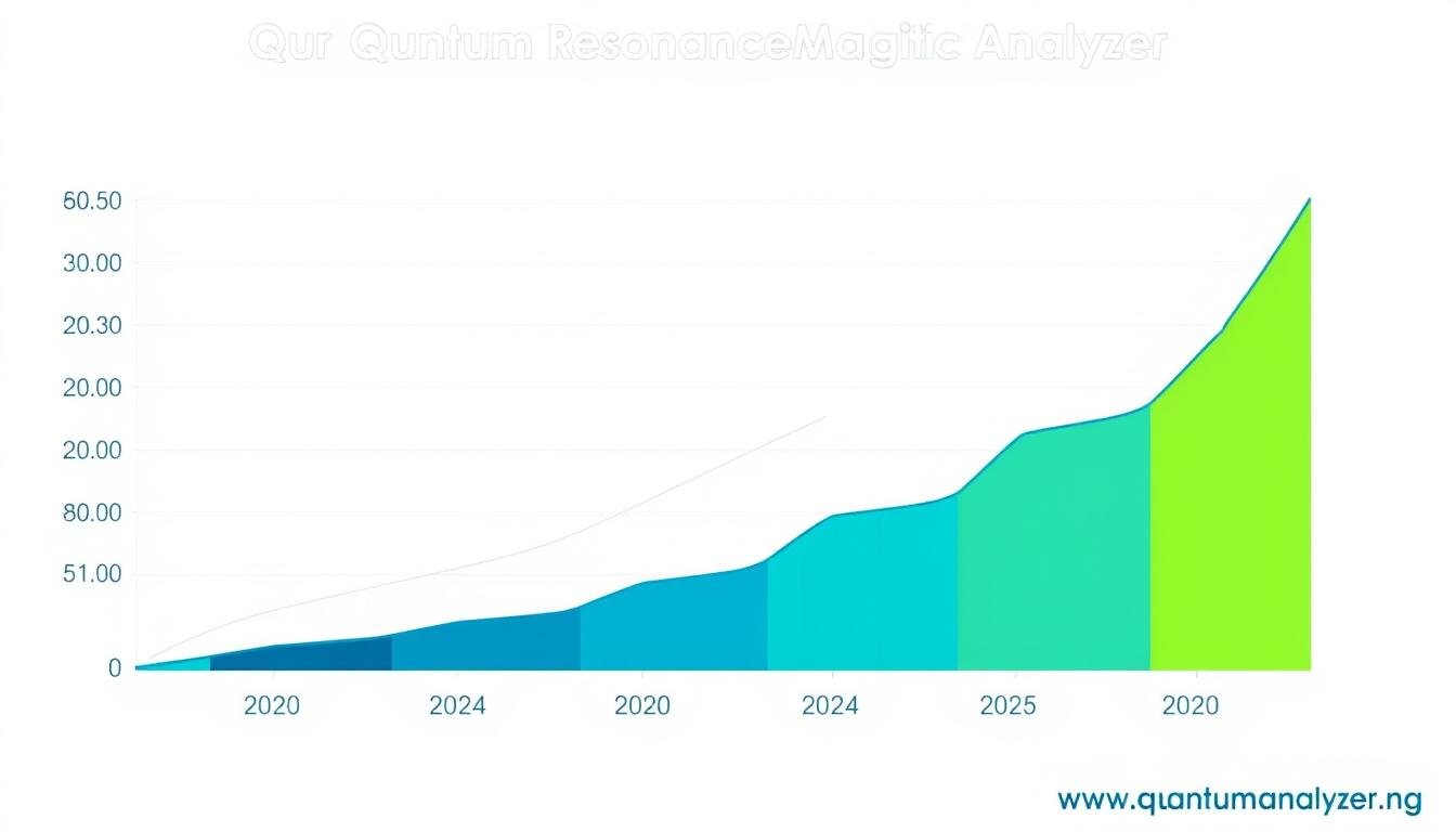 Global market growth chart for Quantum Resonance Magnetic Analyzer technology showing upward trend for 2025