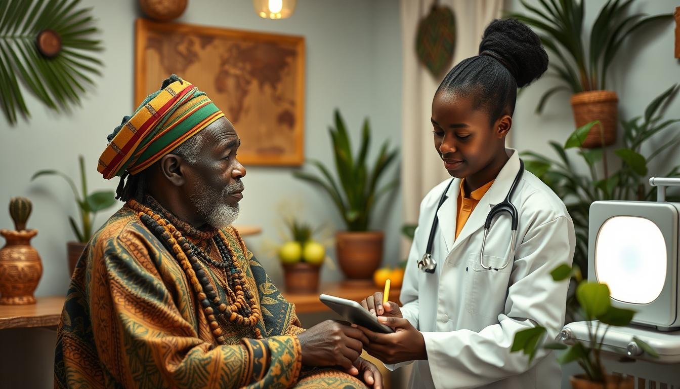Integration of traditional African wellness practices with modern technology
