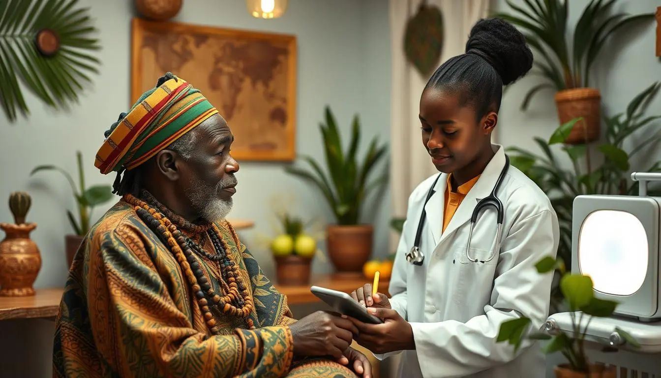 Integration of traditional African wellness practices with modern technology